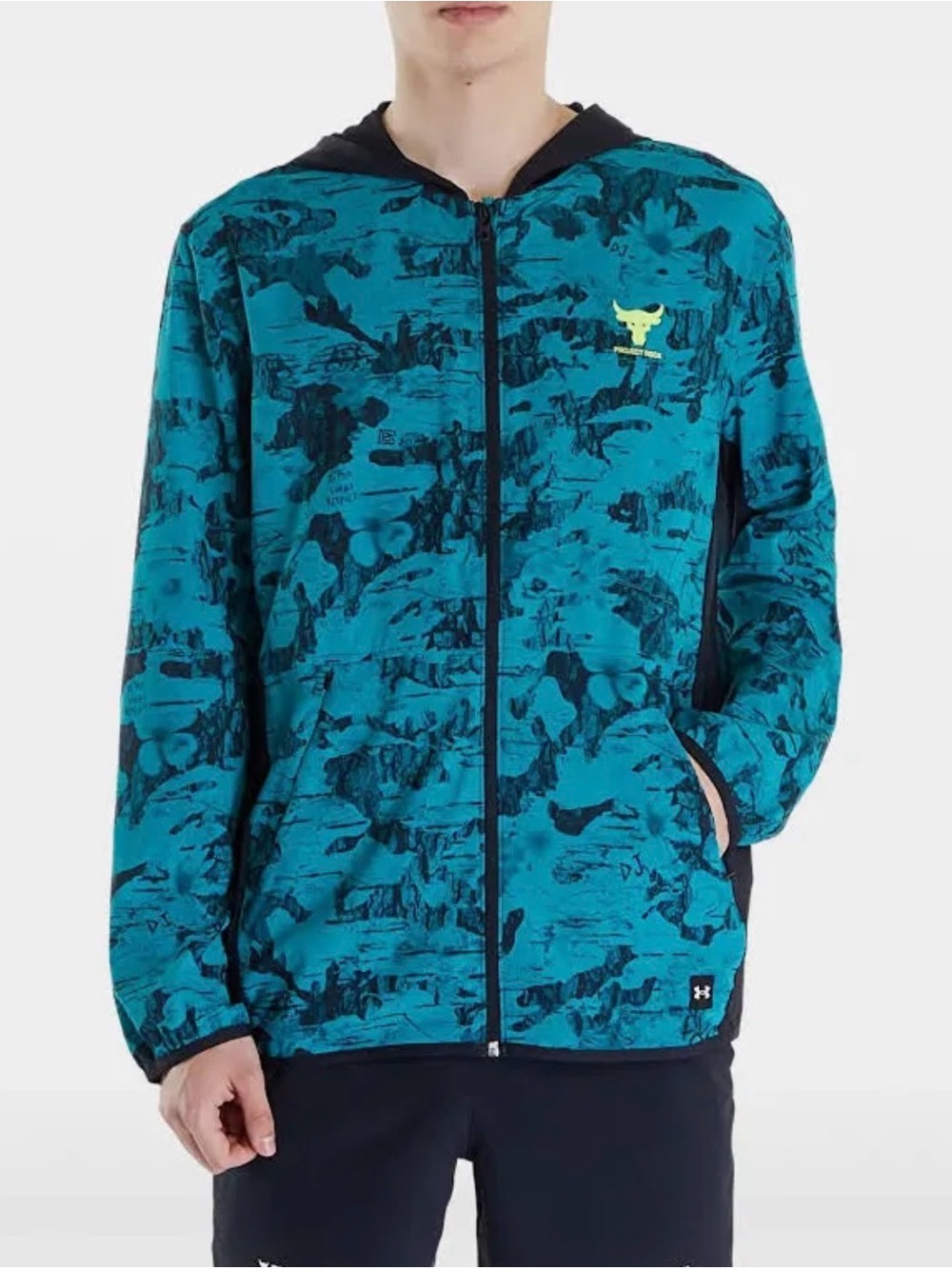 Under Armour Project Rock ISO-CHILL Tide Hybrid Jacket Mens Small Teal